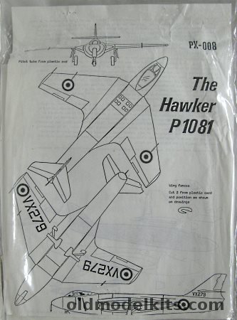 Maintrack 1/72 The Hawker P1081 'Australian Fighter' - (P.1081 / P-1081) - Bagged, PK-008 plastic model kit